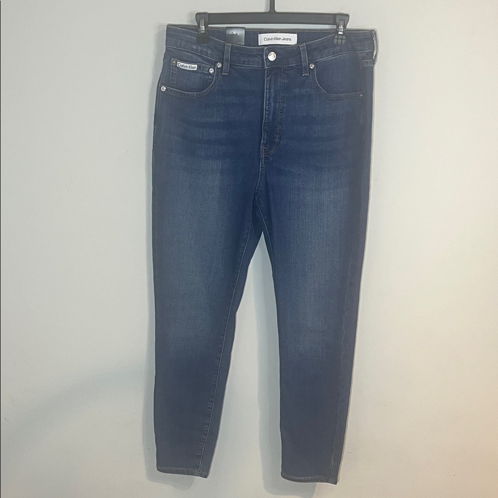 Calvin Klein Women’s Dark Blue Slim Jeans - 14/32 27 Length - NWT